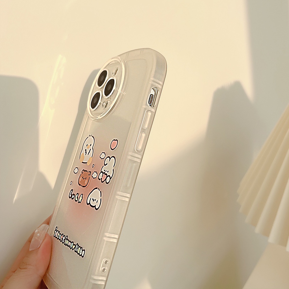 Ốp Điện Thoại tpu silicone Mềm Hình Vịt Cho iphone 11 12 13 pro max mini XR XS 7 8 plus