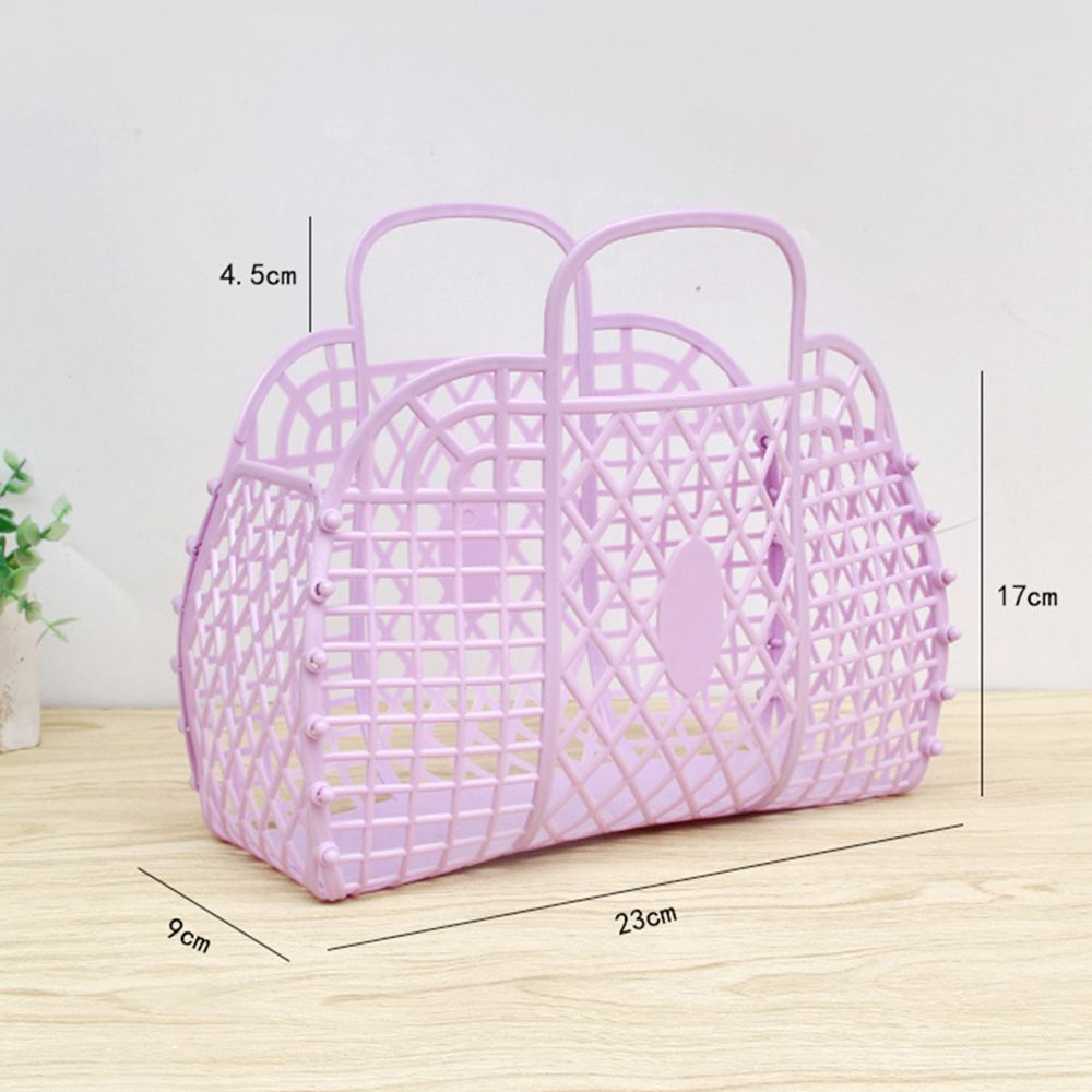Giỏ đựng đồ bằng nhựa PC dạng lưới nhiều màu có thể gấp gọn tiện dụng cho nhà tắm