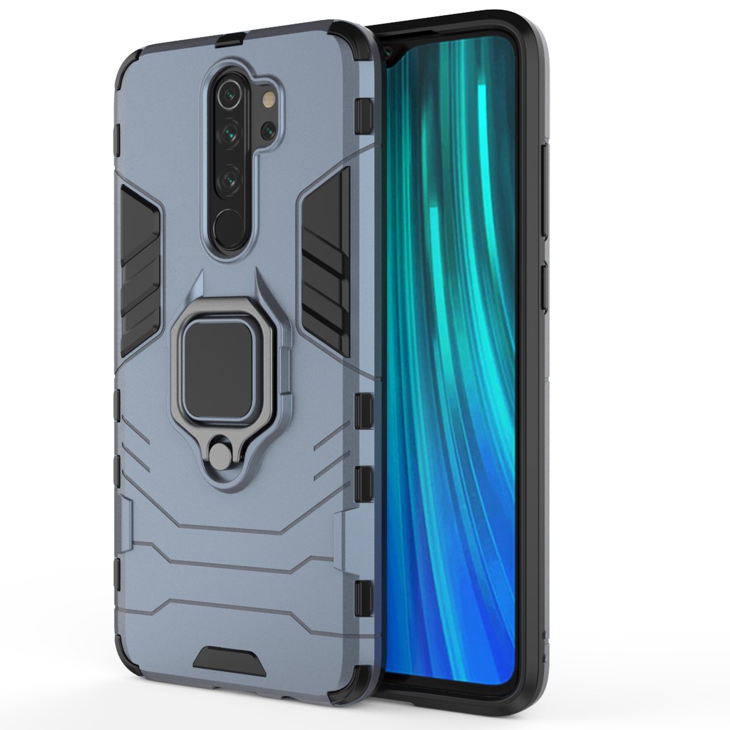 Ốp lưng Xiaomi Redmi Note 8 Pro, Ốp iron man chống sốc kèm nhẫn iring chống xem video tiện lợi Xiaomi Note 8 Pro