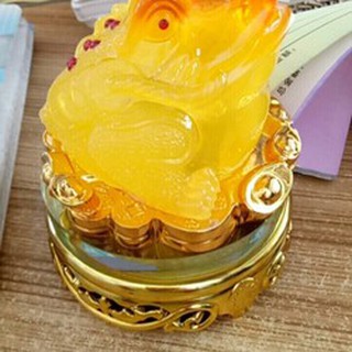 Tượng cóc ngọc thần tài - màu vàng