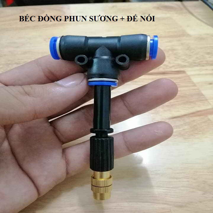 Bec phun sương kèm T nối nhanh 8mm