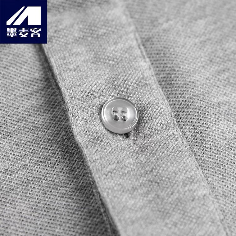 Áo pollo dài tay vải cotton cá sấu. Phông cổ bẻ co giãn 4 chiều