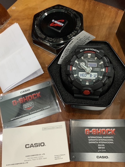 Đồng hồ nam dây nhựa G-Shock chính hãng Anh Khuê GA 700-1A