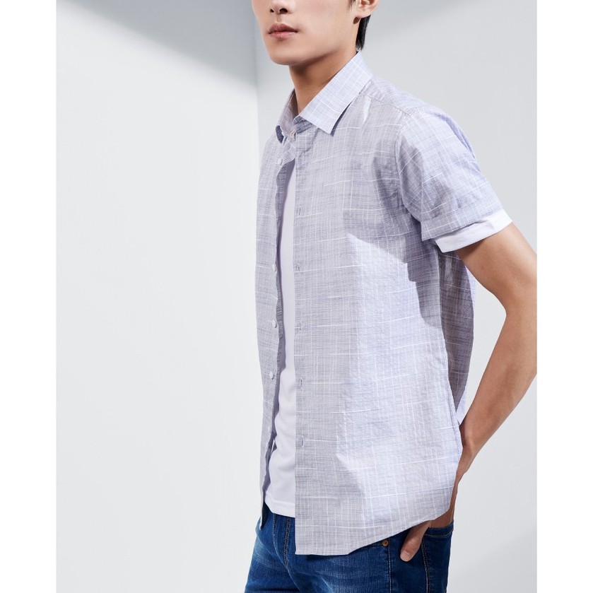 Áo Sơ Mi Nam Ngắn Tay HLA Fashion Pattern Short Sleeve Casual Shirt