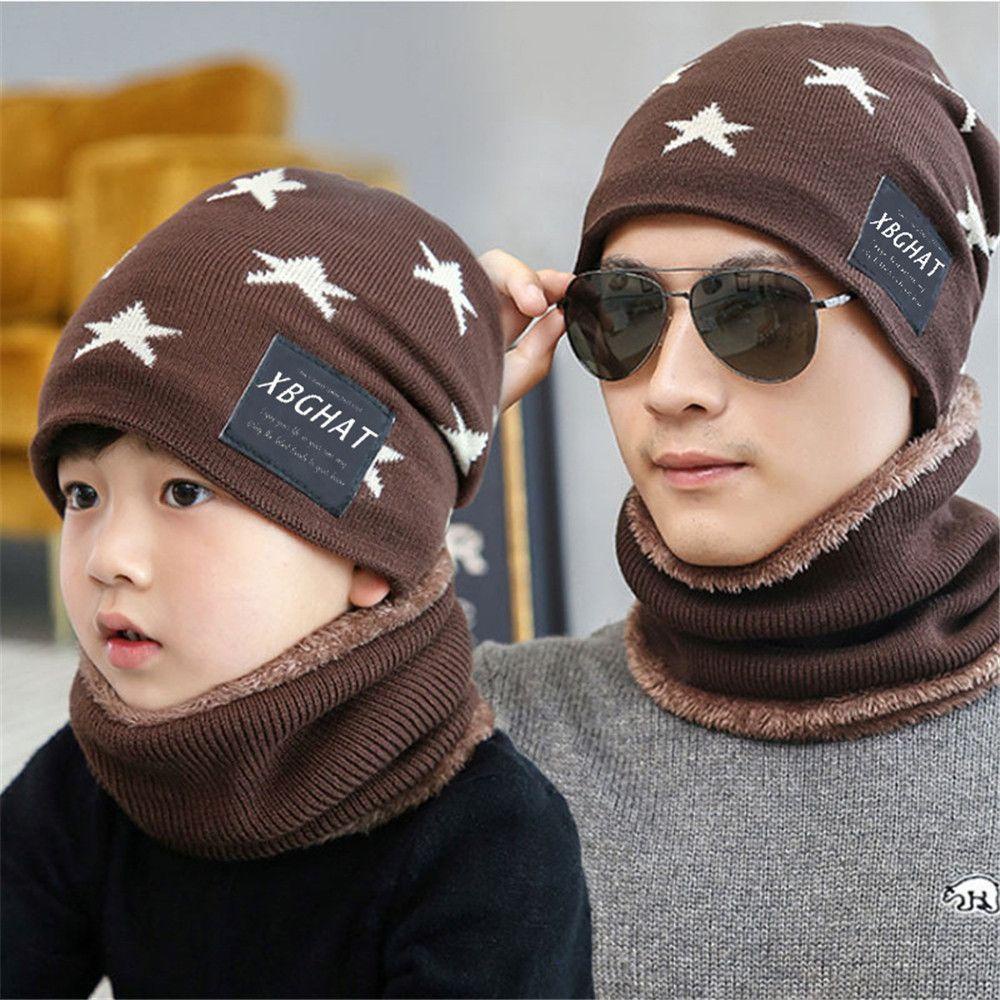HS Set 2 Mũ Len Kèm Khăn Choàng Cổ Giữ Ấm Mùa Đông