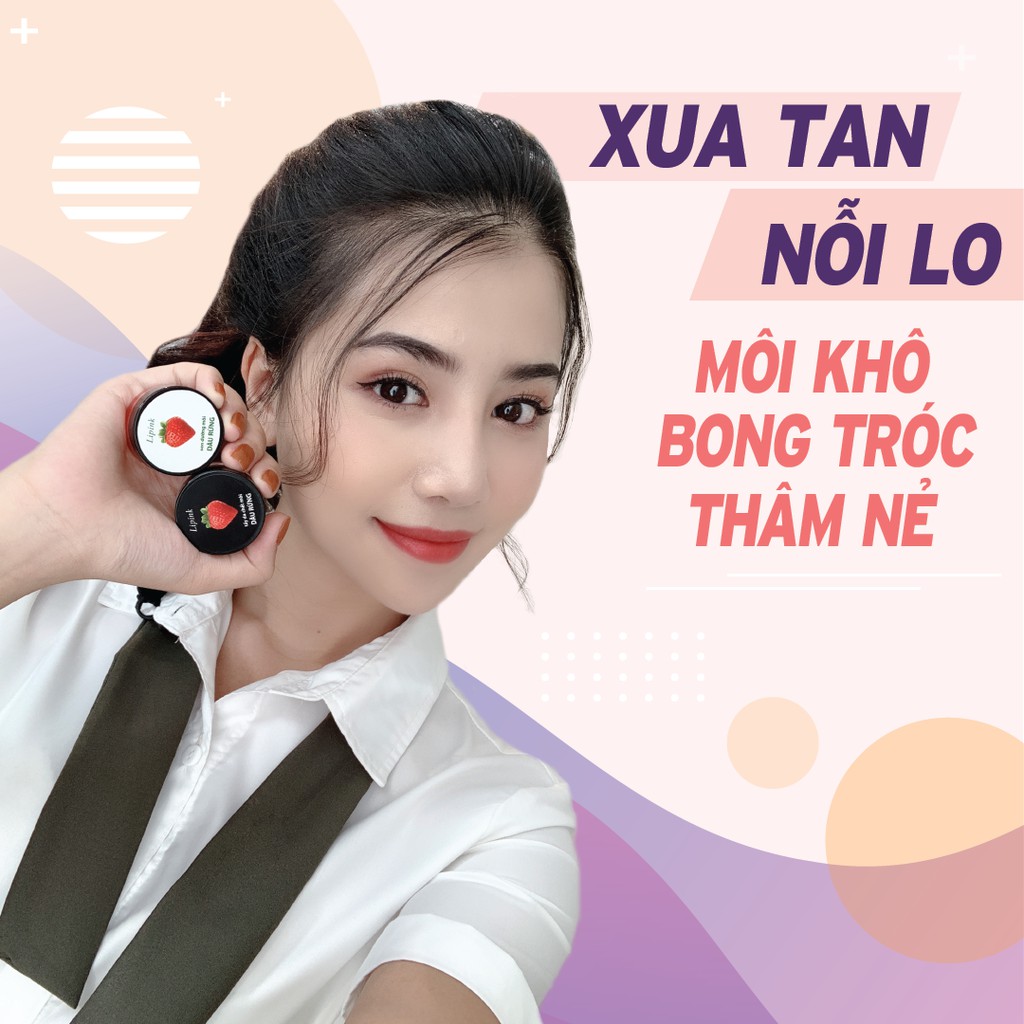 Combo dưỡng môi và tẩy tế bào chết môi LIPINK Dâu rừng - Dưỡng môi hồng hào, loại bỏ bong tróc, thâm sạm - Vườn Mỹ Phẩm