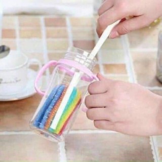 DỤNG CỤ CỌ RỬA LY CHÉN 7 MÀU