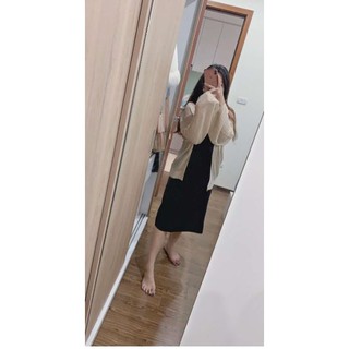 Váy hai dây, đầm hai dây - chất đũi lụa trơn basic nữ 🌸🌸🌸 Ảnh và video thật