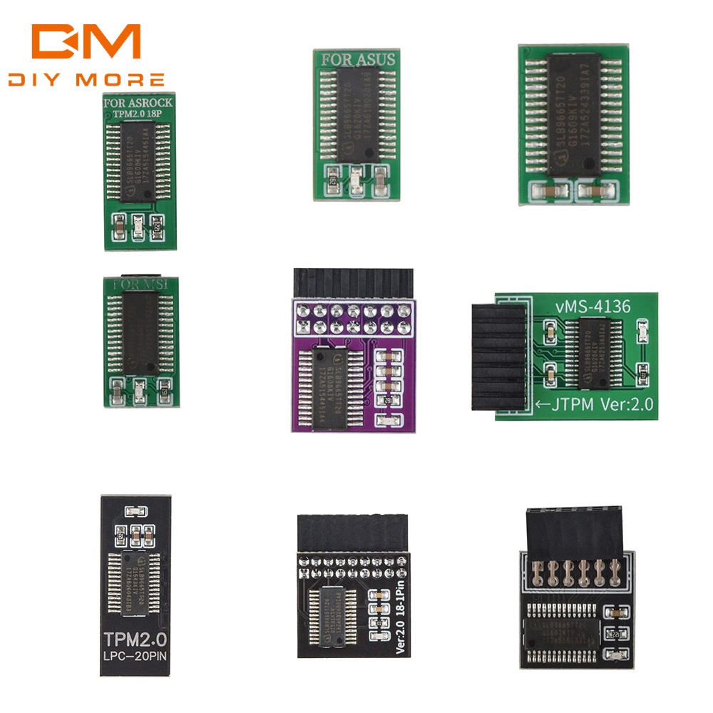 DIYMORE Mô đun TPM2.0 kiểm tra nâng cấp tương thích với WIN11