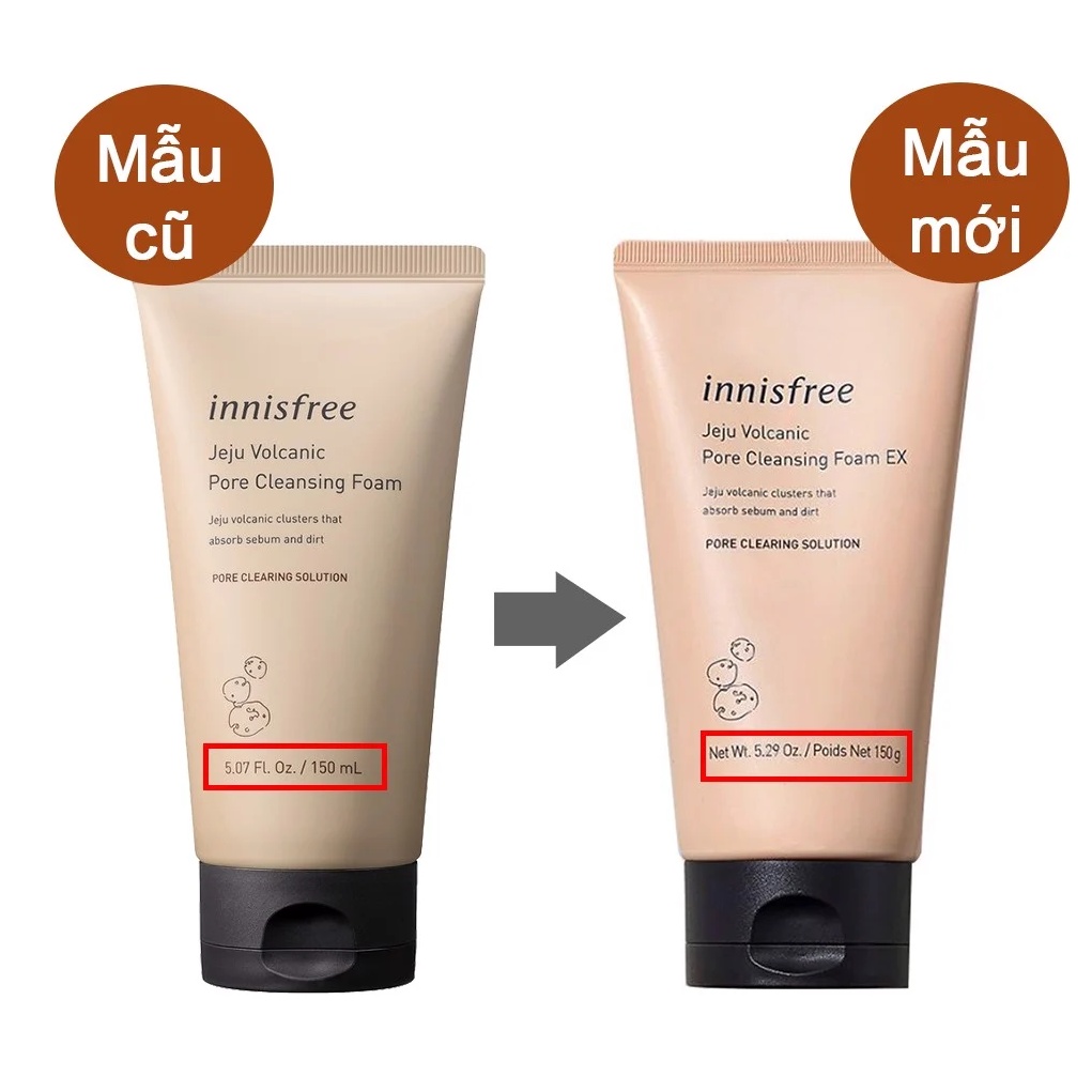 Sữa Rửa Mặt Tro Núi Lửa Innisfree Jeju Volcanic Pore Cleansing Foam 150g | BigBuy360 - bigbuy360.vn
