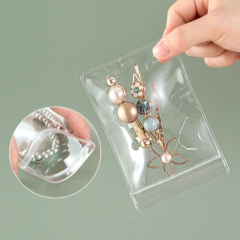 Bộ 20 cái túi đựng trang sức JUJIAJIA chống oxy hóa trong suốt sức chứa lớn