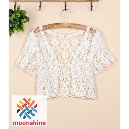 Áo khoác ren ngắn tay thời trang nữ | BigBuy360 - bigbuy360.vn