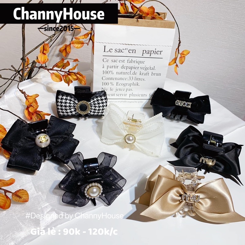 Channyhouse_Kẹp càng cua nơ satin siêu xinh
