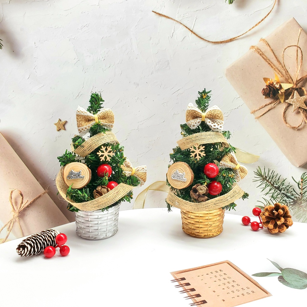 Cây Thông Nhí TNM01 Để Bàn Trang Trí Giáng Sinh - Cây 20cm