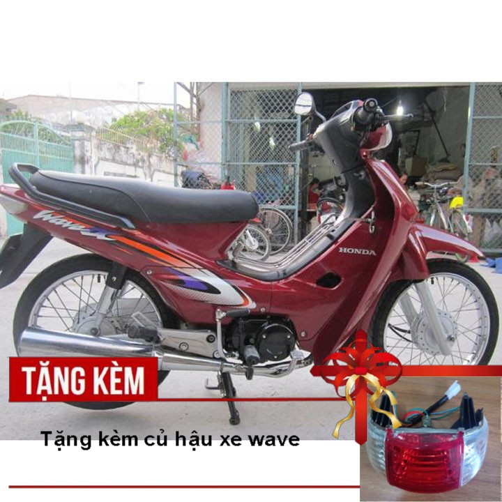 Dàn áo ABS nguyên sinh xe WAVE alpha - Wave zx - wave 110 đời 2002-2006 màu ĐỎ ĐUN, tặng kèm Củ hậu xe full bộ