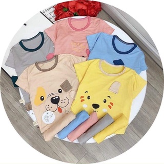 Bộ thun lạnh cộc tay kwoo loại 1 - hình tai thú cho bé sz 5-15kg