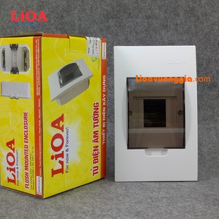 Tủ điện âm tường LiOA chứa 2 cầu dao đôi hoặc 4 cầu dao đơn
