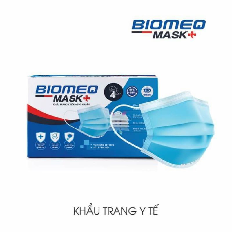 Khẩu trang kháng khuẩn 4 lớp BiomeQ( Cam kết chuẩn)