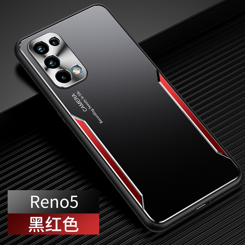 Ốp Điện Thoại PC+TPU + Hợp Kim Nhôm Chống Sốc Cho OPPO Reno 5 4G/5G