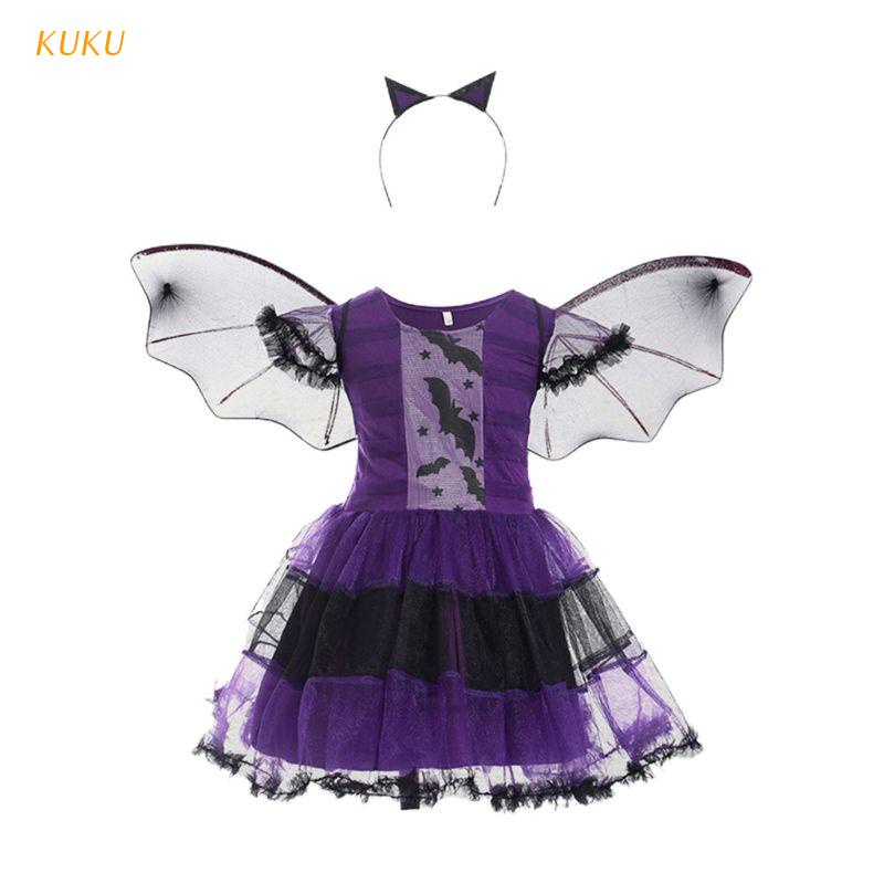 Trang Phục Hóa Trang Halloween Nhân Vật Phù Thủy Dơi Cho Bé