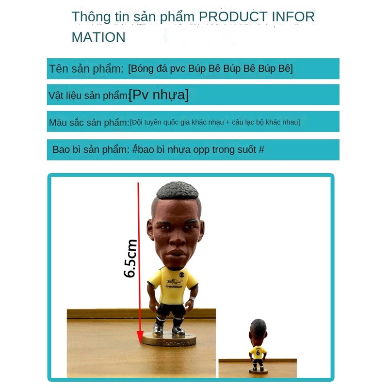 Mô hình nhân vật ngôi sao bóng đá Rooney Ibogba tùy chọn