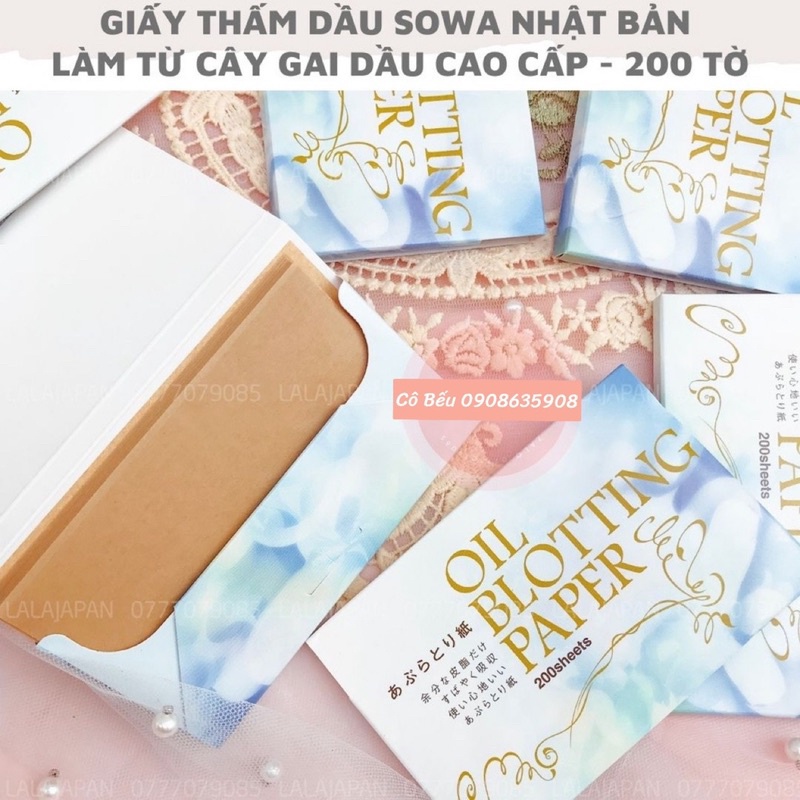 Giấy thấm dầu cao cấp Sowa Nhật Bản 200 tờ | BigBuy360 - bigbuy360.vn