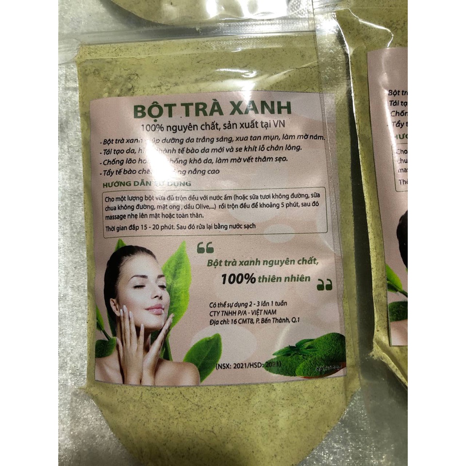 Bột dắp mặt nạ trà xanh 100g