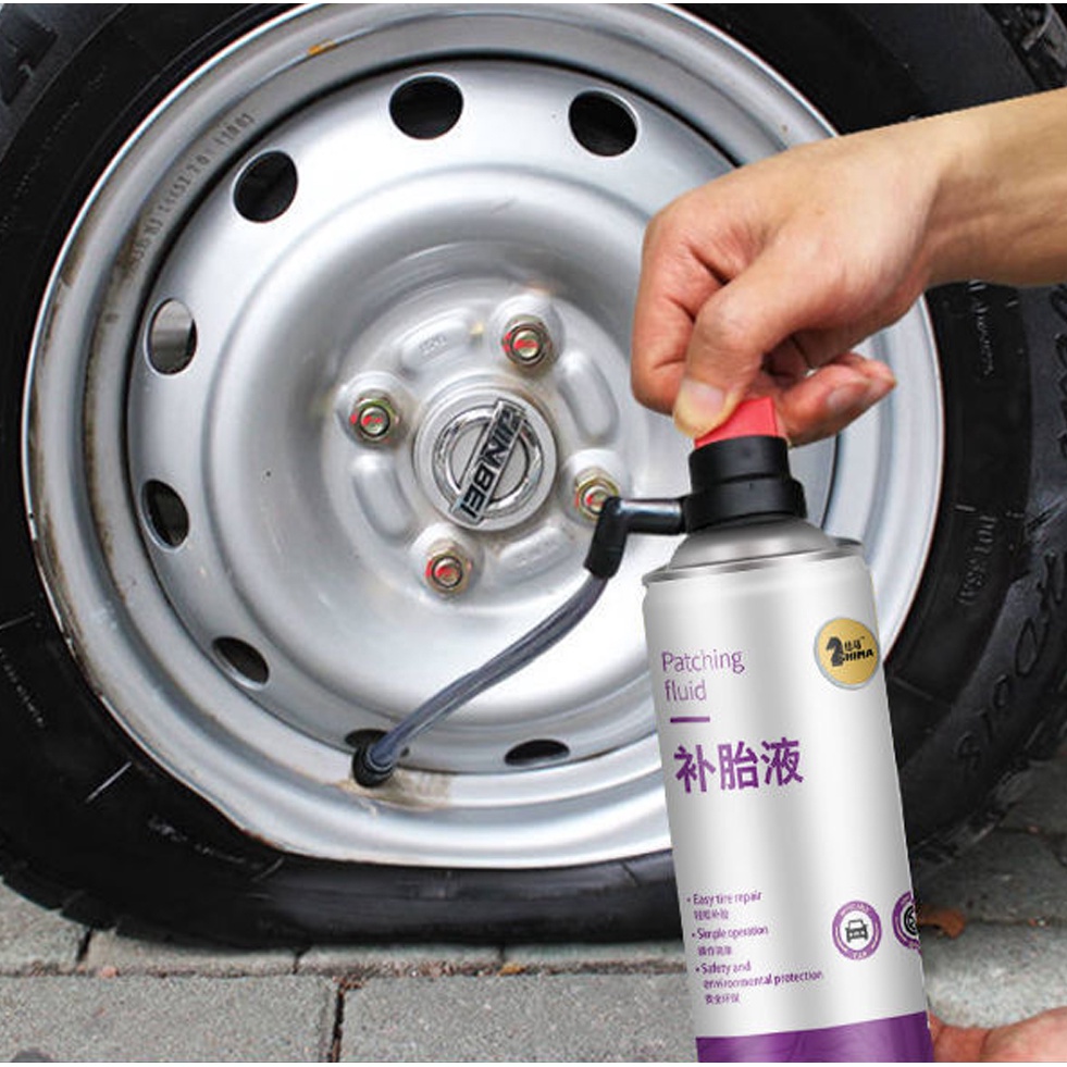 Bình Xịt Vá Lốp Và Bơm Hơi Khẩn Cấp Tự Động Cho Ô Tô Tiện Lợi SHIMA 450ML
