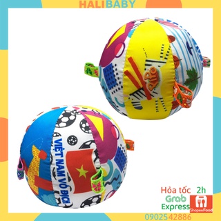 Bóng vải xúc xắc lục lạc cho trẻ sơ sinh luyện vận động pipo Halibaby B17