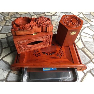 Khay trà gỗ cuốn thư