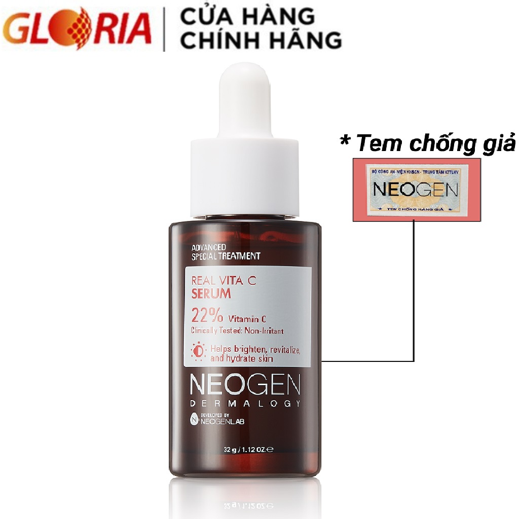 Siêu Tinh Chất Mờ Thâm Dưỡng Trắng Vitamin C SAP Neogen Dermalogy Real Vita C Serum 32g