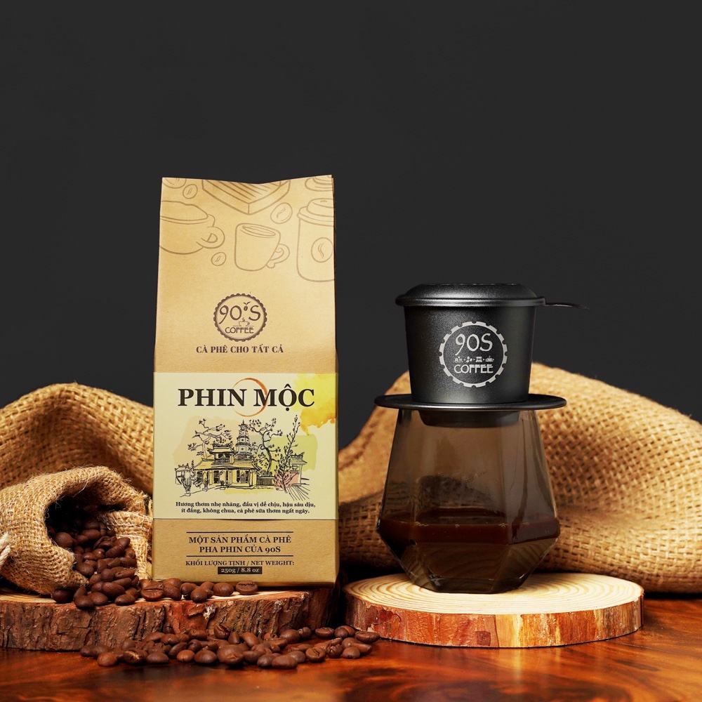 Cà phê RANG MỘC CHẤT LƯỢNG CAO 250Gr CHÍNH HÃNG 90S COFFEE
