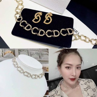 SET CHOCKER & BÔNG TAI CD ĐÍNH NGỌC