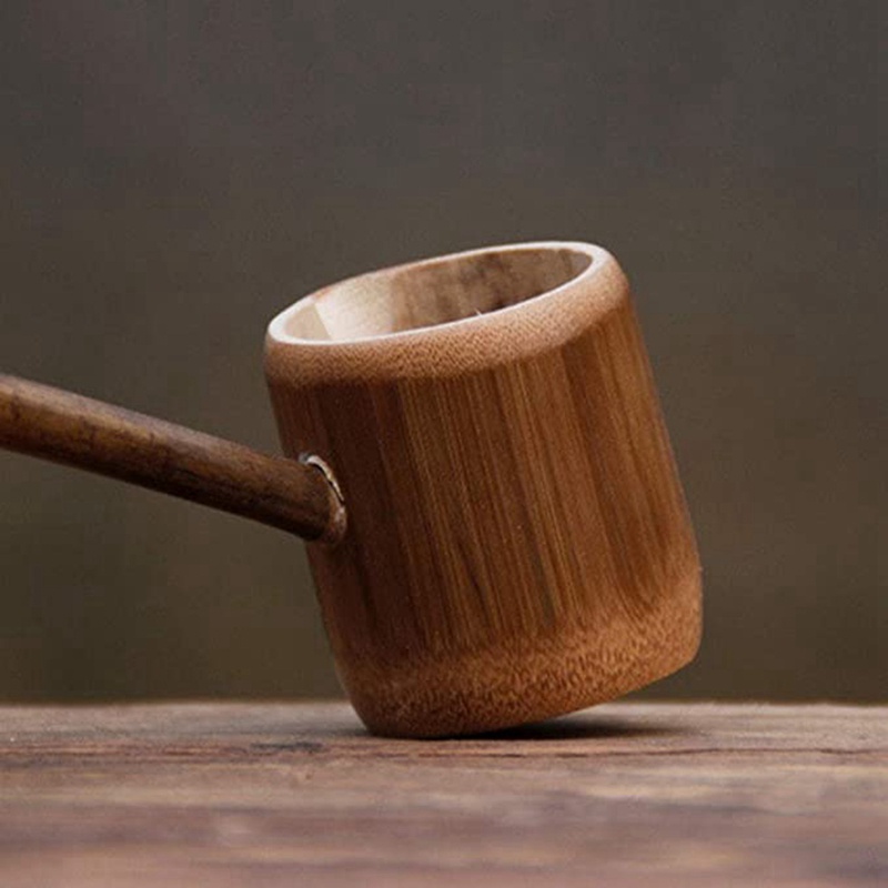 Gáo Múc Nước Bằng Tre Cán Dài Kích Thước 5X7X38Cm Tiện Dụng Cho Gia Đình / Sân Vườn