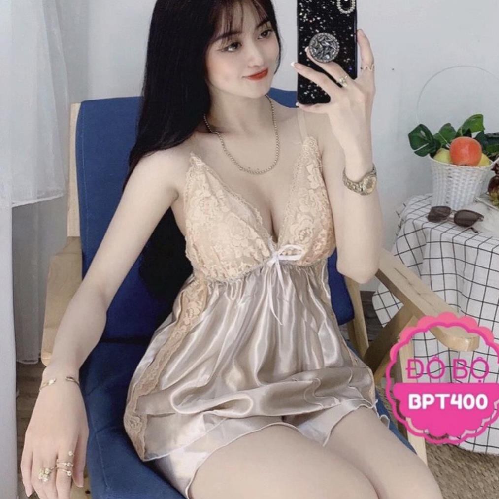 Đồ ngủ sexy DN1 🦋 FREE SHIP 🦋 Đồ ngủ sexy lụa phi hai dây chất mịn quyến rũ dễ thương | BigBuy360 - bigbuy360.vn