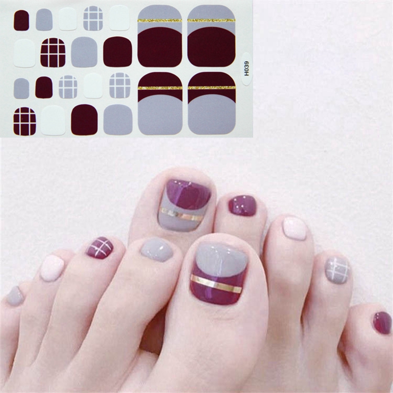 Set 22 miếng dán trang trí móng nghệ thuật nhiều màu sắc đẹp mắt