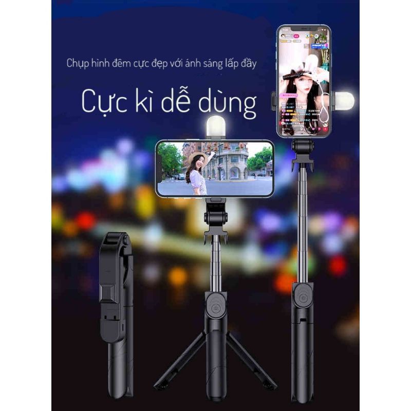 Gậy tự sướng bluetooth đa năng ,có đèn chiếu sáng | BigBuy360 - bigbuy360.vn
