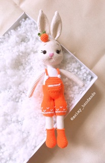 Thú bông len handmade - Thỏ cam/ thỏ cà rốt
