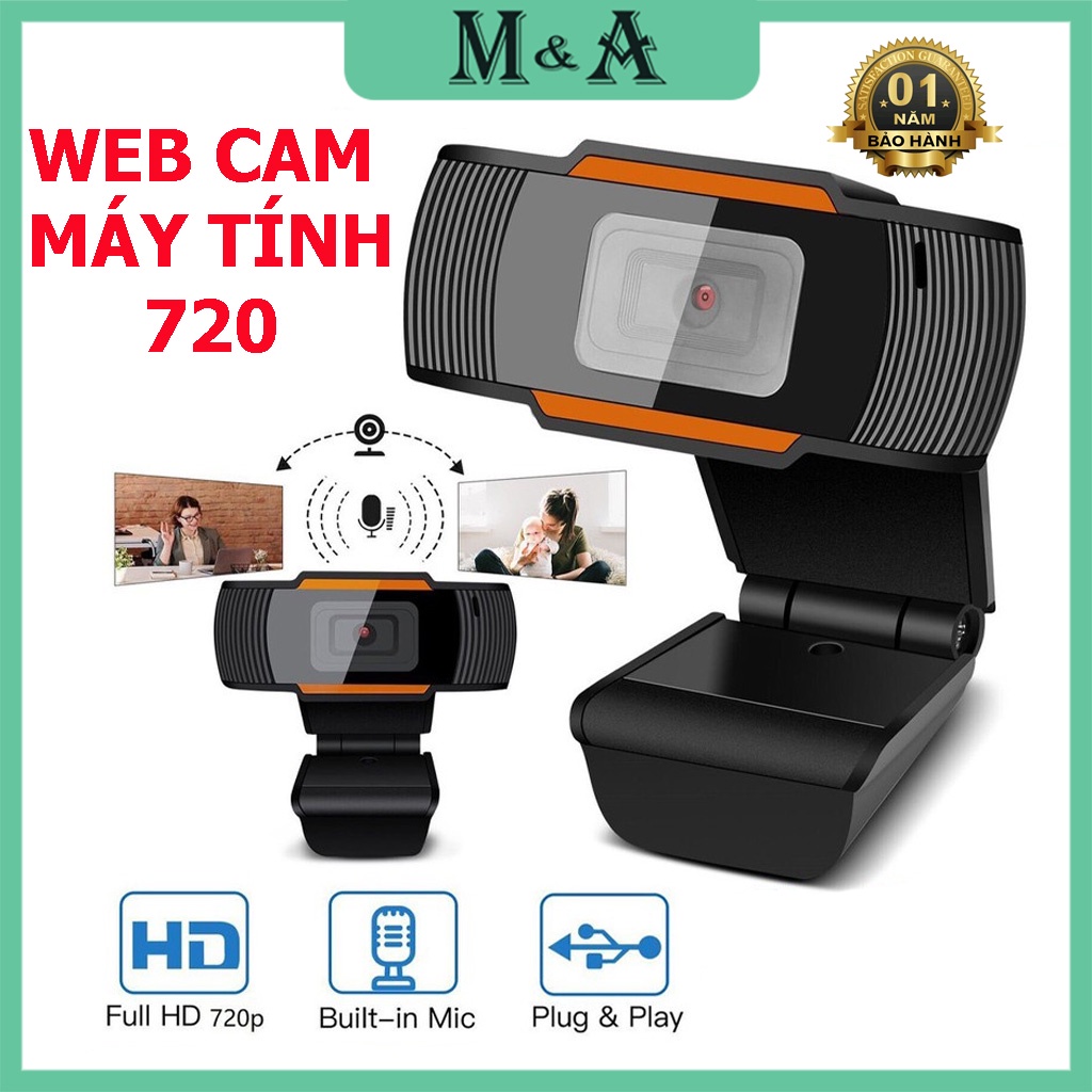 Webcam máy tính có mic 720P , webcam có mic Chuyên Dụng Cho Livestream Học Và Làm Việc Online