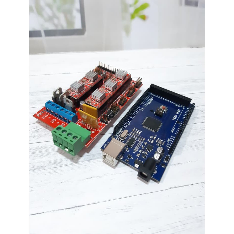 Bảng Mạch Arduino Mega 2560 + Ramps 1.4 Cnc Shield + 5 Driver A4988 3d