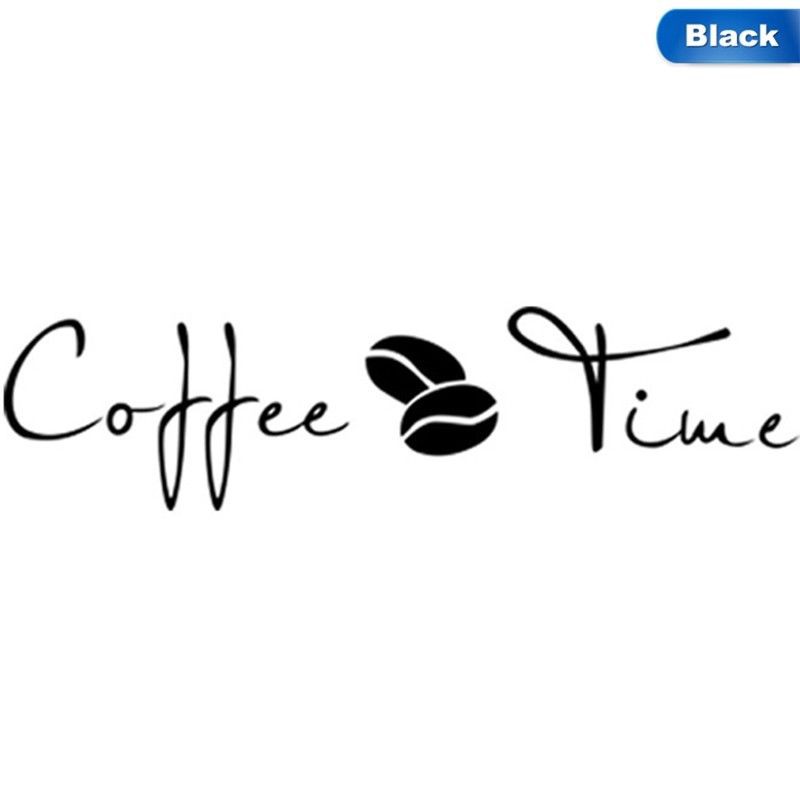Decal dán tường hình tách cà phê dùng trang trí quán cà phê