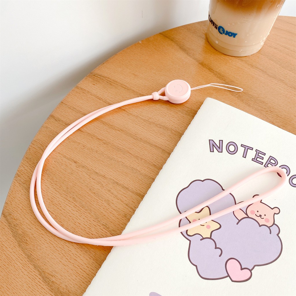 Out Sport Neck Strap silicone Smiley Face Laces For Exercise Buckle ID Card holder DIY Phone Strap Adjustable Lace