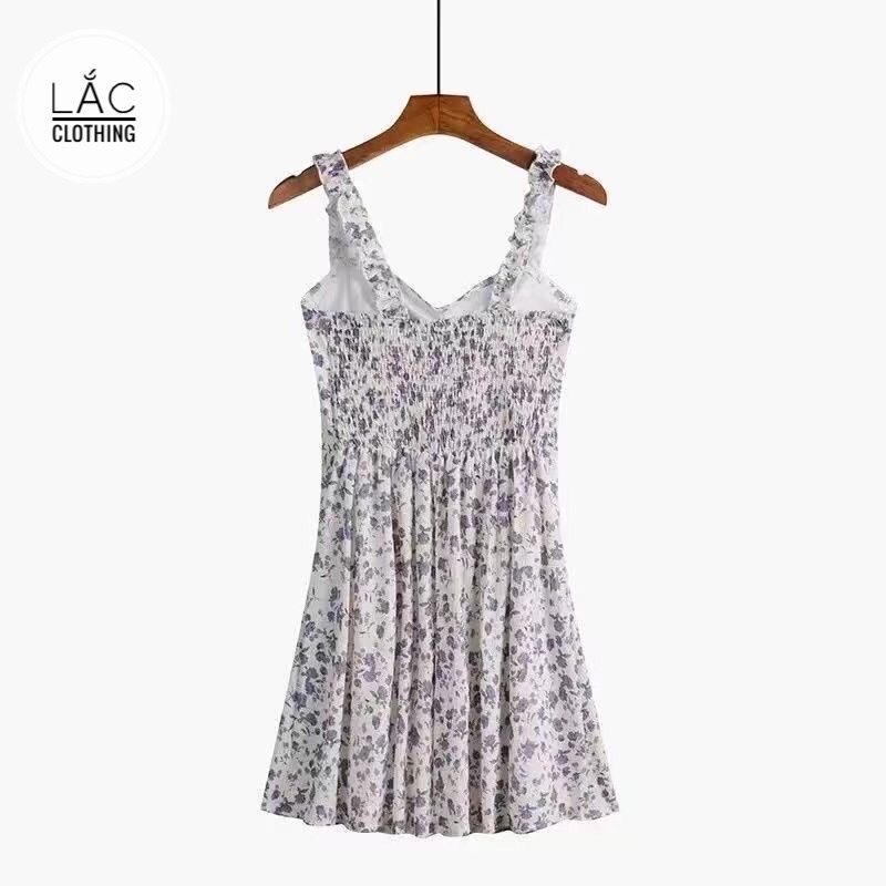 Set Váy Hai Dây + Áo Cardigan Len Tím Mỏng Phong Cách Bánh Bèo 2021