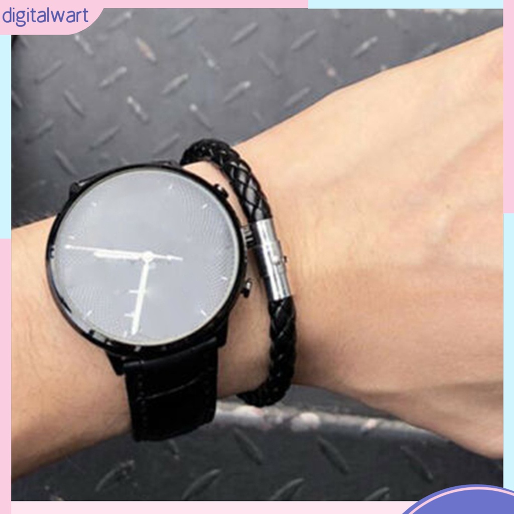 Vòng Tay Dây Da Bện Thời Trang Cá Tính Cho Nam