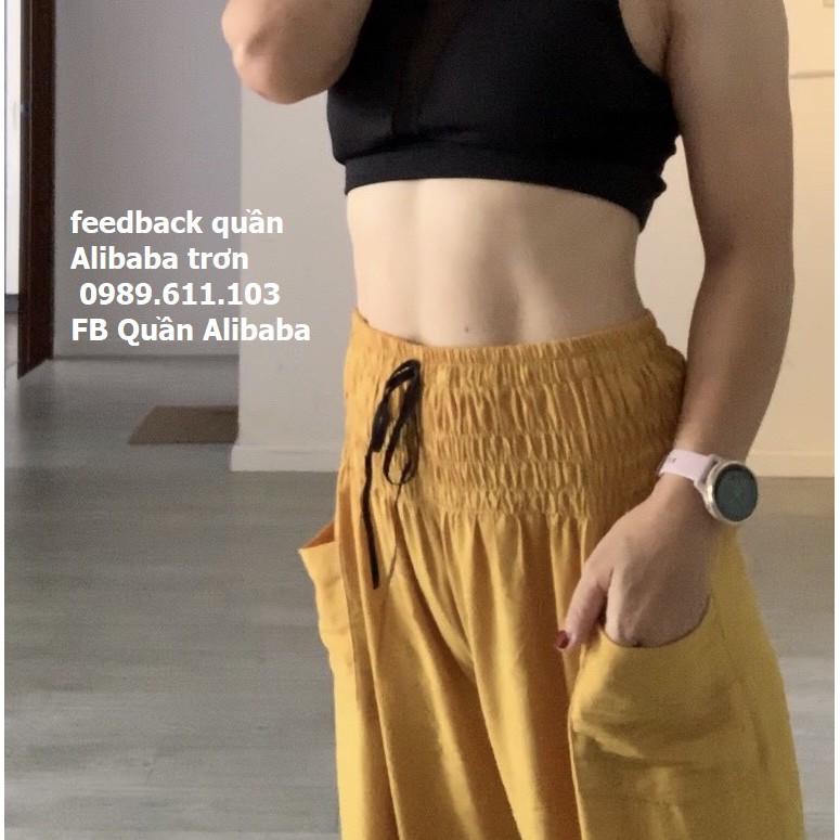 🌸 Quần lanh dài màu trơn Alibaba Harem