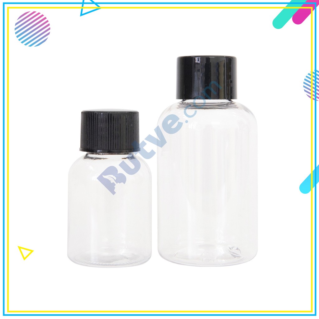 Lọ nhựa PET nắp đen (25ml | 59ml)