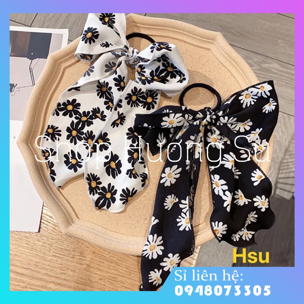 Dây Buộc Tóc Vải Thắt Nơ Bướm Hàn Quốc Ulzzang-HươngSu