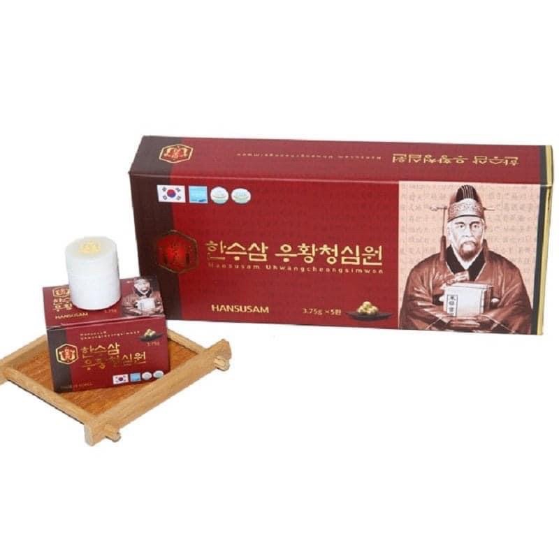 [ Chính Hãng ] An Cung Thanh Tâm Hoàn Hansusam Hàn Quốc, Hộp 5 Viên * 3.75g, Ngừa Tai Biến, Đột Quỵ, Ổn Định Huyết Áp
