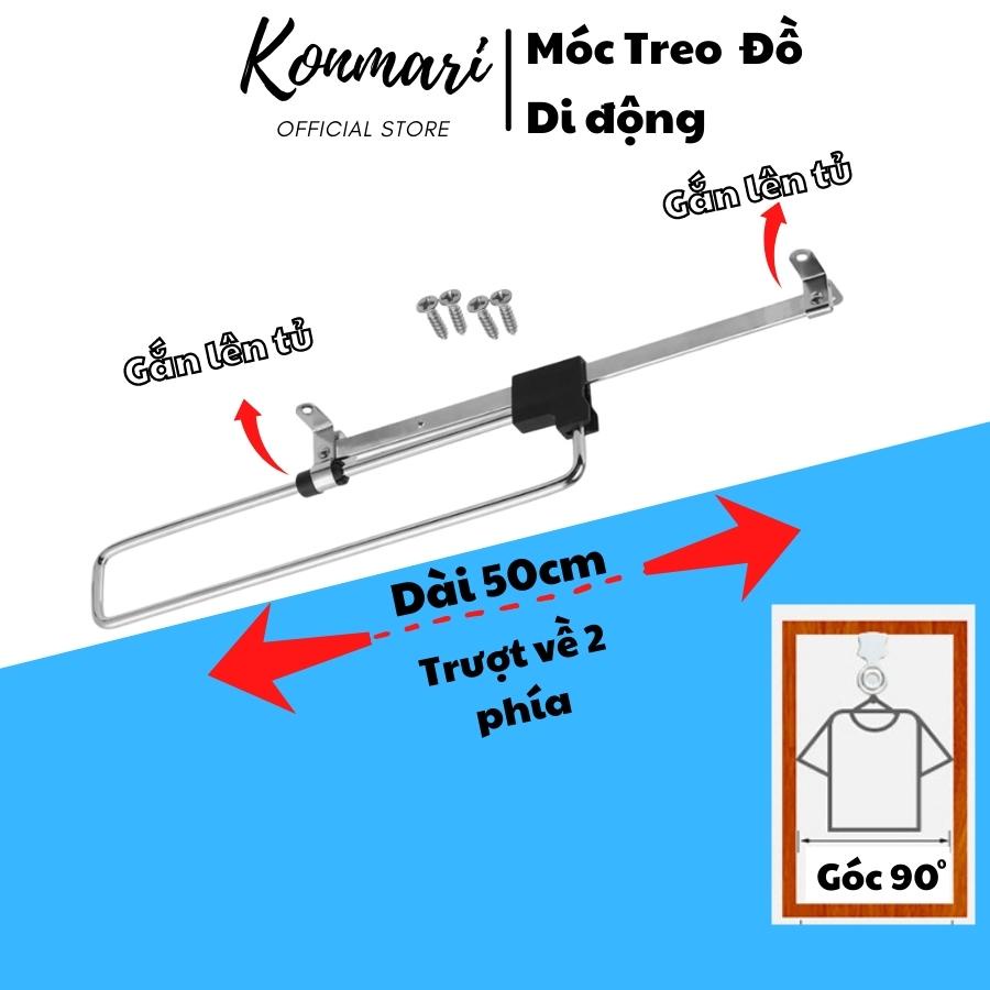 Móc treo quần áo thông minh bằng kim loại Konmari Y01 có thể kéo ra đẩy vào thay đổi góc treo đồ tiết kiệm không gian tủ