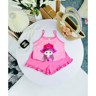 Bộ 2 dây cotton 4c cho bé gái.